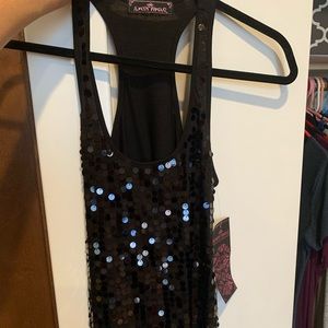Almost famous blank sequin tank